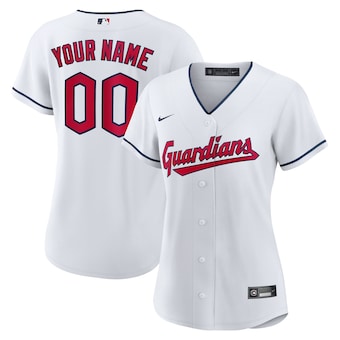 womens nike white cleveland guardians replica custom jersey